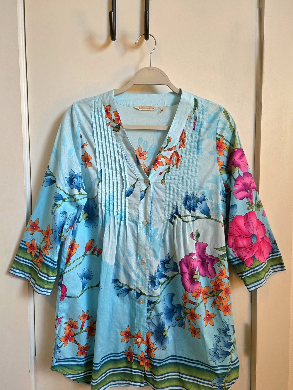 Soft Surroundings Light Blue Blouse